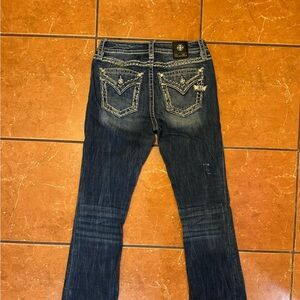 Miss Me Indigo Bootcut Jeans with Embellished Back Pockets